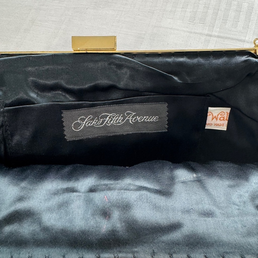 Saks Fifth Avenue, Small Beaded Theatre Clutch Bag View 3